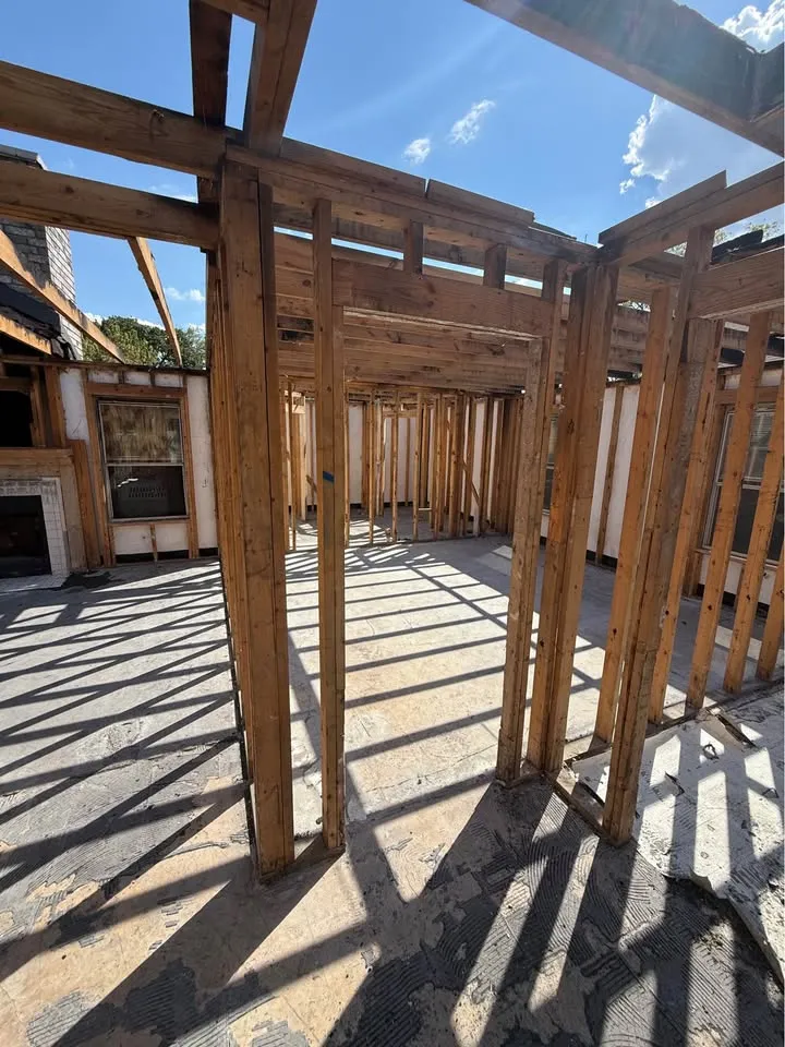 House stripped to its frame, the stage that should only be reached once all paperwork is in place